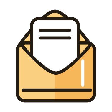 e-posta zarfı harfi internet teknolojisi arayüz satırı ve biçim simgesini doldur