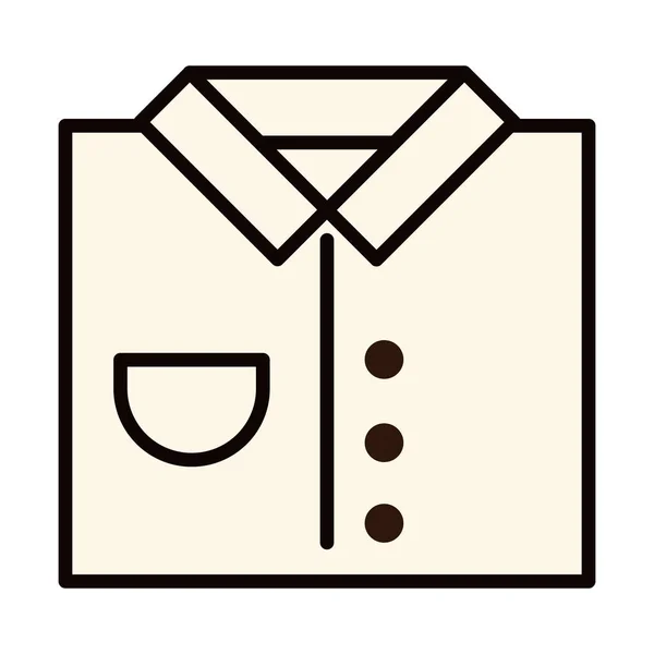 Skjorta kläder gåva fest linje och fyll ikonen — Stock vektor