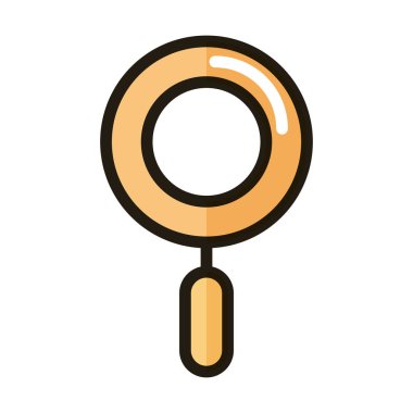 Büyütücü cam arama İnternet teknolojisi arayüz satırı ve biçim simgesi