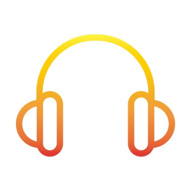 kulaklık müziği internet teknolojisi arayüzü gradyan biçim simgesi