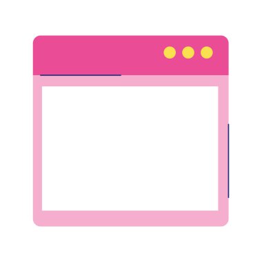 Web sitesi beyaz arkaplanda dijital izole simge