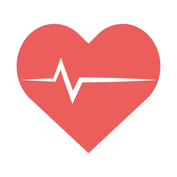 Medicinsk hjärtrytm kardiologi hälsovård isolerad ikon — Stock vektor