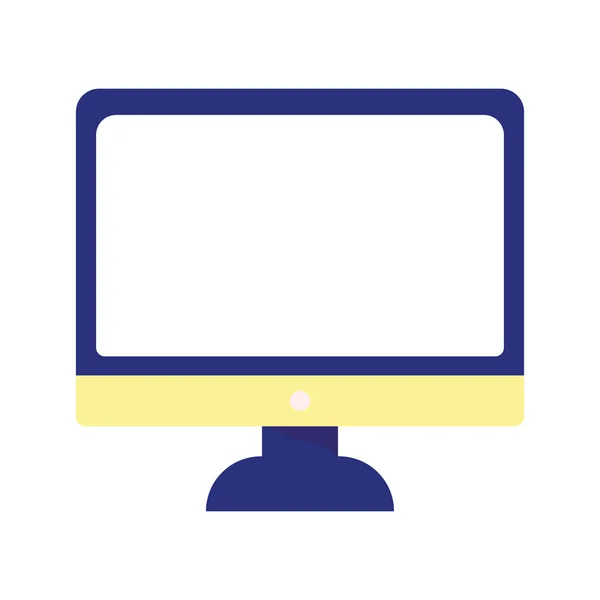 Écran d'ordinateur moniteur icône isolée sur fond blanc — Image vectorielle