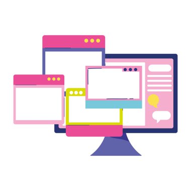 eğitim çevrimiçi, bilgisayar ekranı toplantı mesajı web sitesi sayfaları