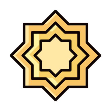 Arabesk dekorasyonu Mübarek Mübarek İslami dini kutlama hattı ve simge doldur