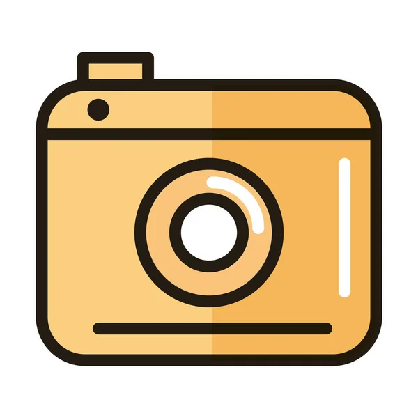 社交媒体摄像机网际网路技术接口线与填充风格图标 — 图库矢量图片