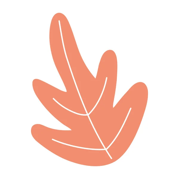 Leaf foliage nature botancial isolated icon on white background — Stock Vector