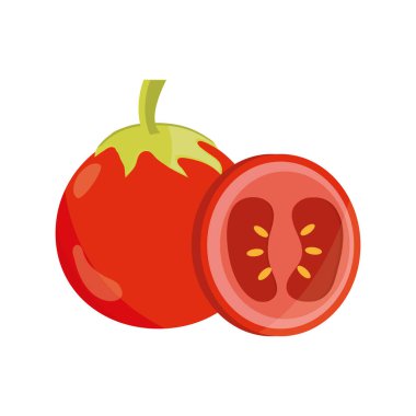 Domates, sebze, taze besin, düz besin ikonu.