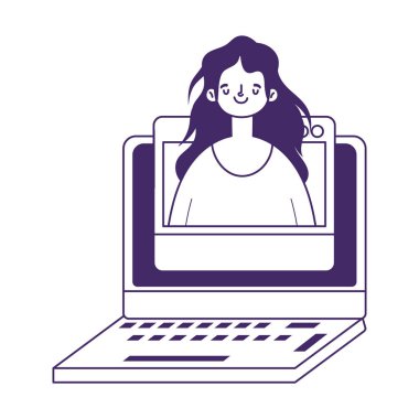 Eğitim çevrimiçi, öğrenci kız internet sitesi bağlantısı