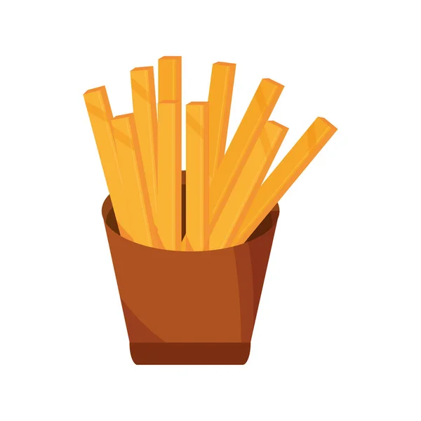 Frytki restauracja menu fast food płaski styl ikona — Wektor stockowy