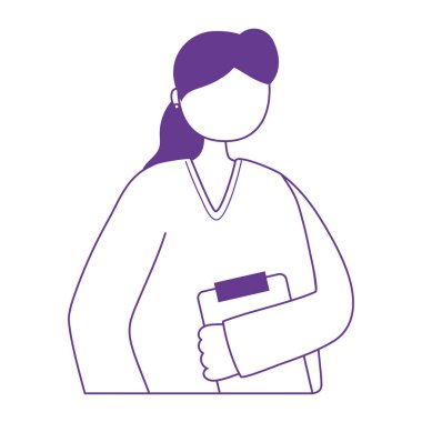 kadın hemşire karakter çalışanı tıbbi tecrit tasarımı