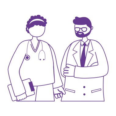 Sağolun doktor hemşireler, sağlık personeli olan erkek hekim hemşire.