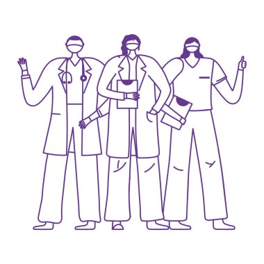 Teşekkürler doktor hemşireler, hekim topluluk sağlık personeli.