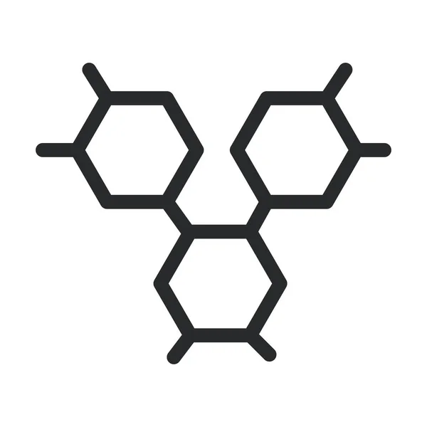 结构分子实验室科学与研究线条风格图标 — 图库矢量图片