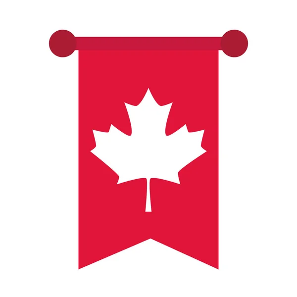 ( 영어 ) canada day, pendant maple leaf national independence flat style icon — 스톡 벡터