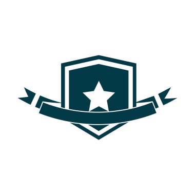 Bağımsızlık günün kutlu olsun, kalkan yıldızı amblemi siluet stili ikon