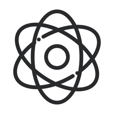atom molekülü laboratuvar bilimi ve araştırma çizgisi biçimi simgesi