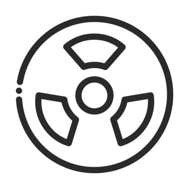 Nükleer tıp sembolü laboratuvar bilimi ve araştırma hattı simgesi