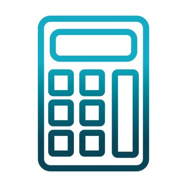 Hesap makinesi finansal matematik bilimi ve araştırma gradyan stili simgesi