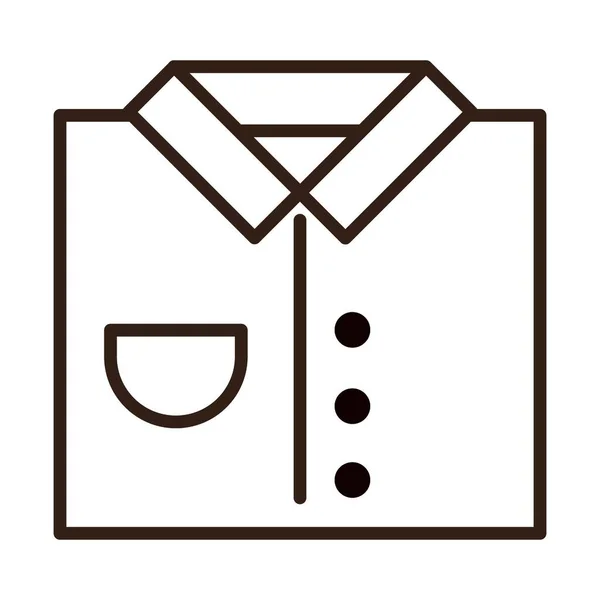 Camisa ropa regalo celebración línea estilo icono — Vector de stock