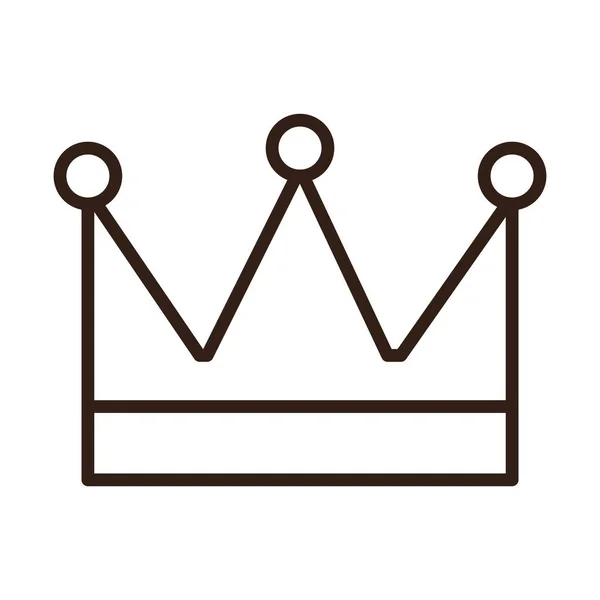 Králové koruny dekorace oslavy linie styl ikony — Stockový vektor