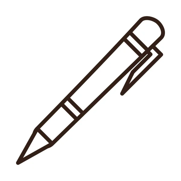 Linea di fornitura di accessori per ufficio penna e icona di riempimento — Vettoriale Stock