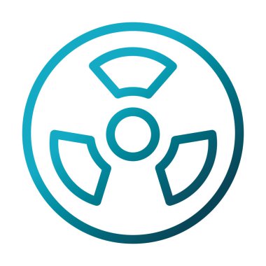 Nükleer tıp sembolü laboratuvar bilimi ve araştırma gradyan stili simgesi