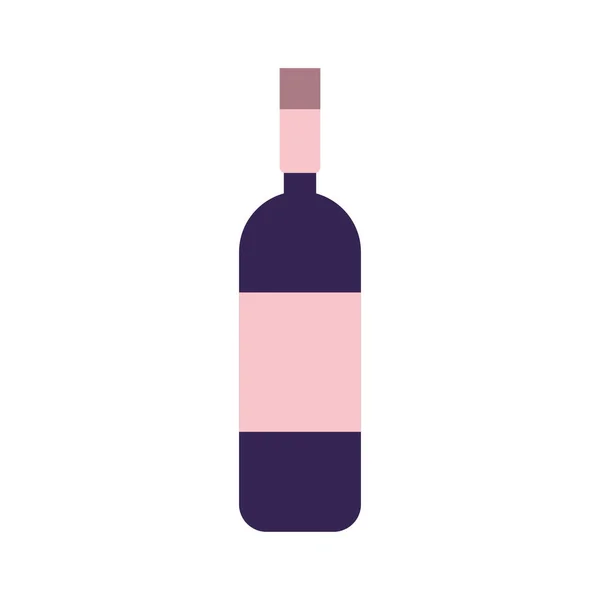 Wine bottle drink liquor design isolated icon — Stock Vector