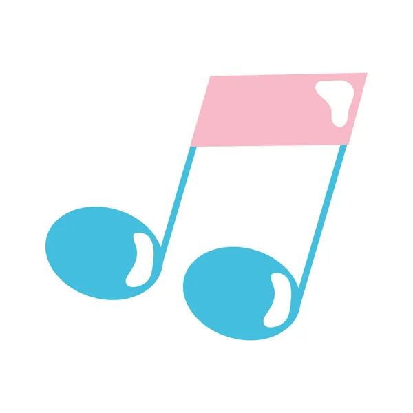 Note musique harmonie mélodie design isolé icône — Image vectorielle