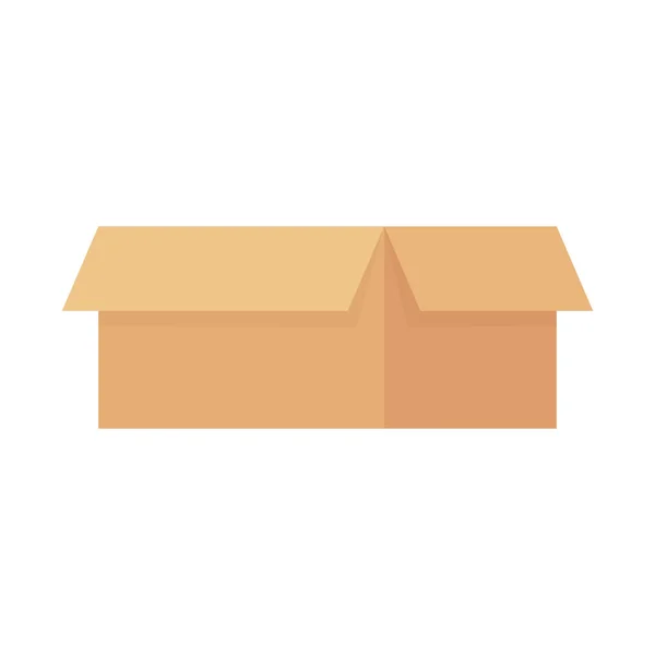 Diseño de icono aislado de almacenamiento de caja de cartón abierta — Archivo Imágenes Vectoriales