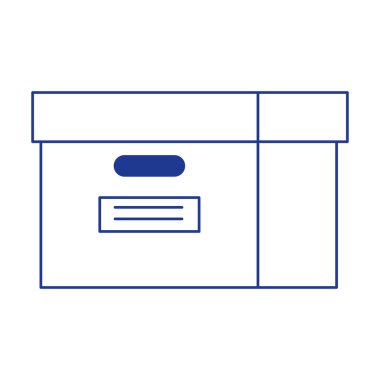 karton kutu depolama izole simge tasarımı