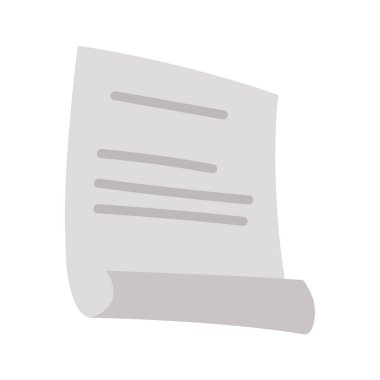 kağıt belge dosya sayfası izole edilmiş simge tasarımı