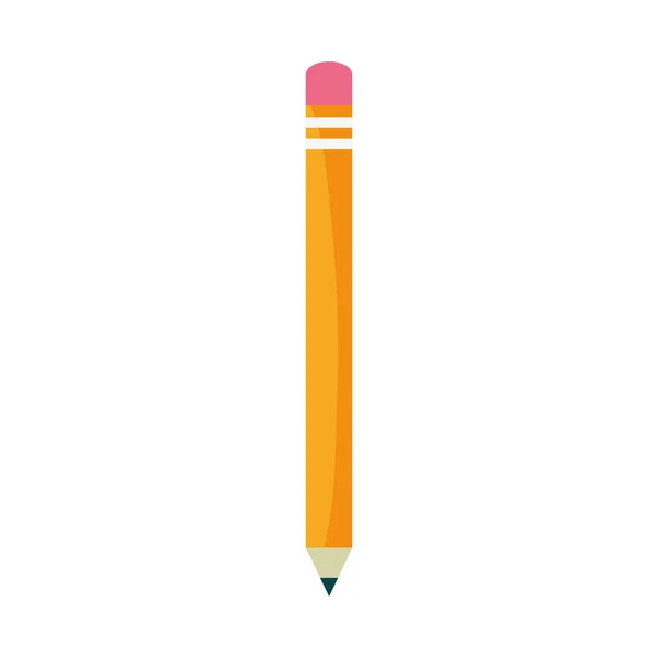 School pencil supply isolated icon design — Stock Vector