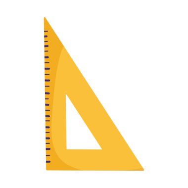okul üçgeni cetvel ölçümü izole edilmiş simge tasarımı