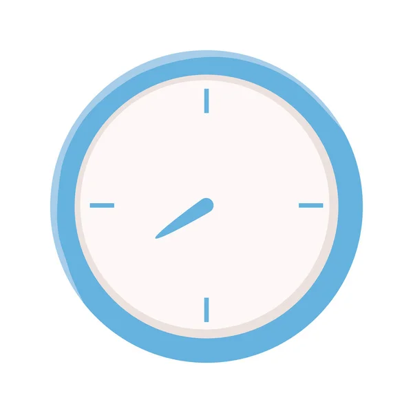 Round clock time isolated icon design — Stock Vector