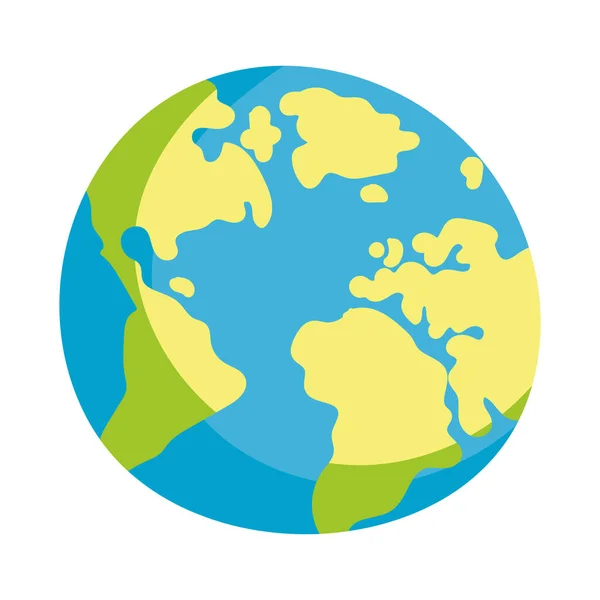 Világ térkép hely elszigetelt ikon design — Stock Vector