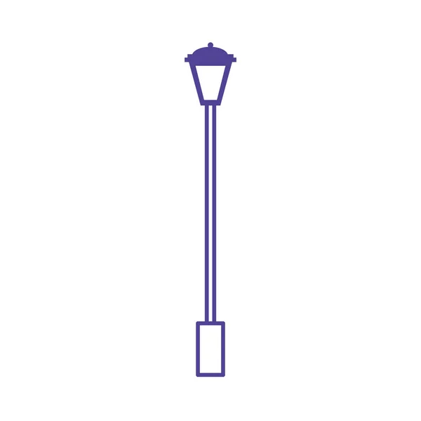 Street lamp post light isolated icon design — Stock Vector