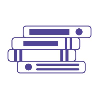 okul yığını kitap izole edilmiş simge tasarımı