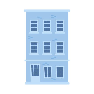 konut yüksek kule mimarisi izole edilmiş simge tasarımı