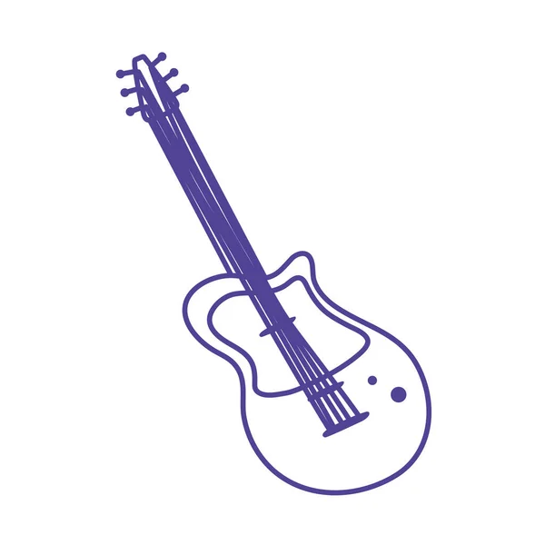 Elektro gitar enstrümanları izole edilmiş simge tasarımı — Stok Vektör