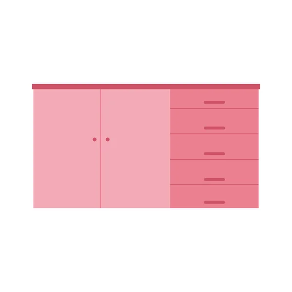 Mobília do armário ou projeto isolado do ícone do armário — Vetor de Stock