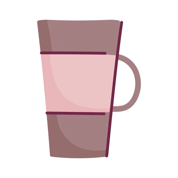 Copo de café bebida design ícone isolado — Vetor de Stock