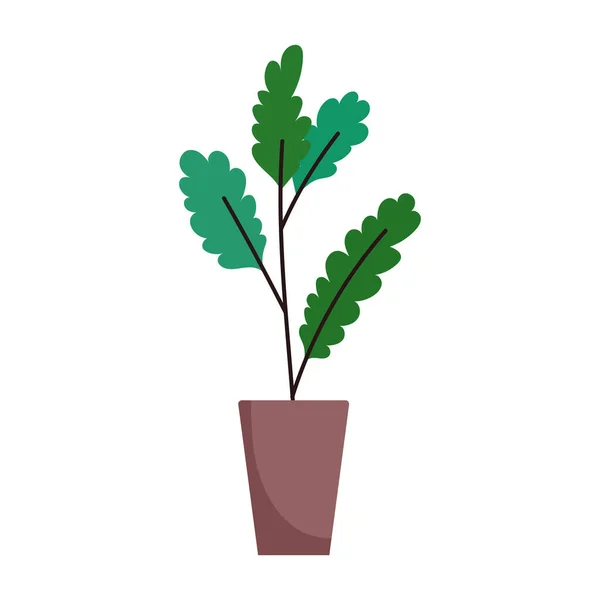 화분 식물 장식외진 원예용 아이콘 디자인 — 스톡 벡터