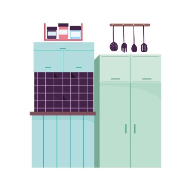 Mutfak içi dolap şişeleri çatal bıçak dizaynı