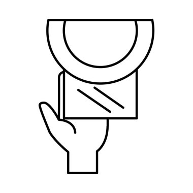 covid 19 coronavirus önleme el satırı biçim simgesi üzerinde kağıt kullanın