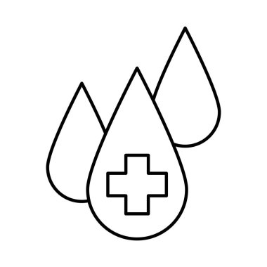 covid 19 coronavirus önleme kan damlaları tıbbi çizgi simgesi