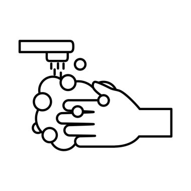 covid 19 coronavirus önleme koruması el yıkama biçimi simgesi