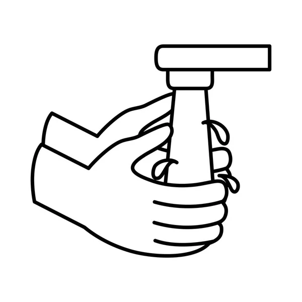 Ковид 19 коронавируса профилактики мытье рук повседневной рутинной линии стиль значок — стоковый вектор