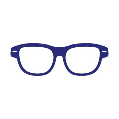 İzole edilmiş gözlük simgesi vektör tasarımı