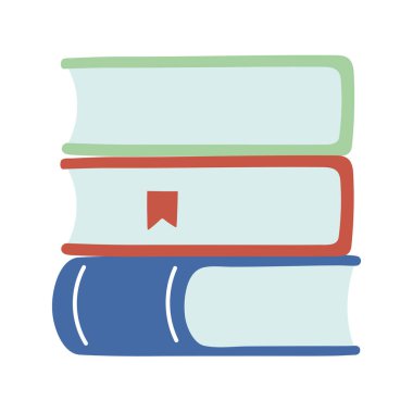 İzole eğitim kitapları vektör tasarımı